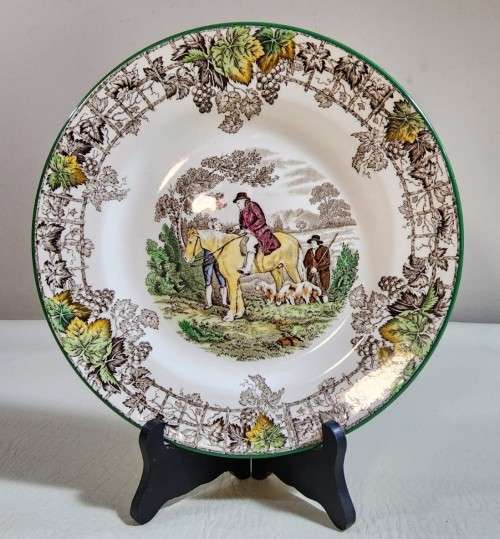 COPELAND SPODE BYRON PATTERN (1933-1969) DINNER, LUNCH AND DESERT PLATES AND FRUIT BOWL SET 1 OF 2