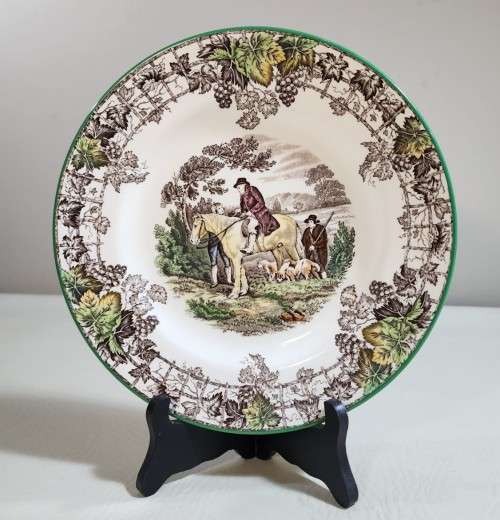 COPELAND SPODE BYRON PATTERN (1933-1969) DINNER, LUNCH AND DESERT PLATES AND FRUIT BOWL SET 2 OF 2