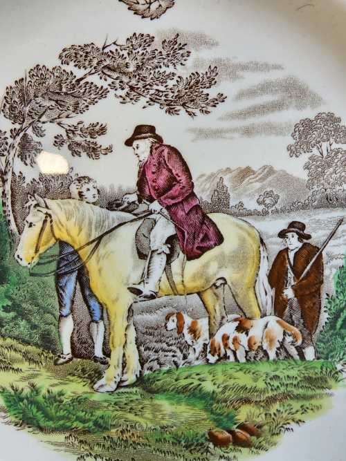 COPELAND SPODE BYRON PATTERN (1933-1969) HAND PAINTED LUNCH PLATE, CEREAL BOWL AND SUGAR BOWL