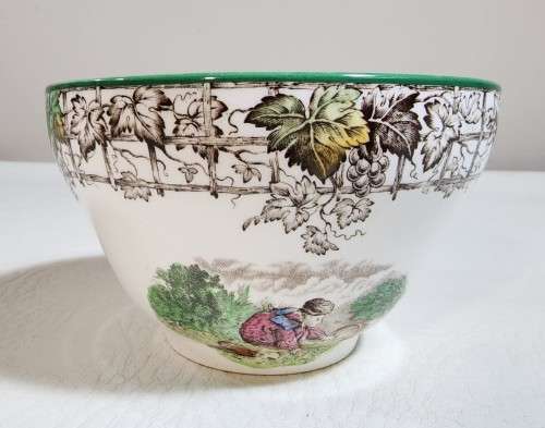 COPELAND SPODE BYRON PATTERN (1933-1969) HAND PAINTED LUNCH PLATE, CEREAL BOWL AND SUGAR BOWL