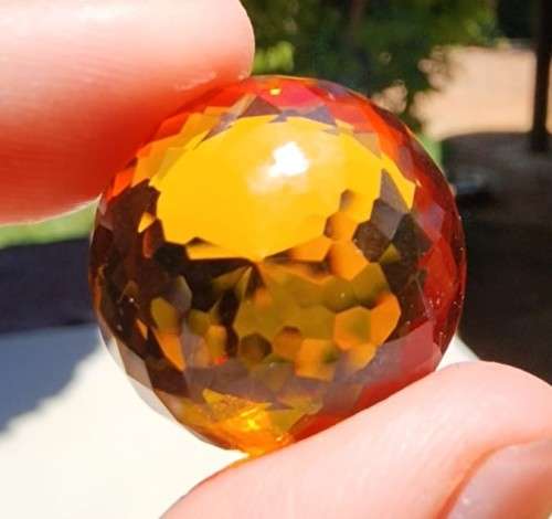 AWESOME LARGE 36,2CT ORANGE CITRINE GEMSTONE WITH BEAUTIFUL OVAL CUT - NATURAL