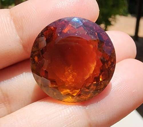 AWESOME LARGE 36,2CT ORANGE CITRINE GEMSTONE WITH BEAUTIFUL OVAL CUT - NATURAL
