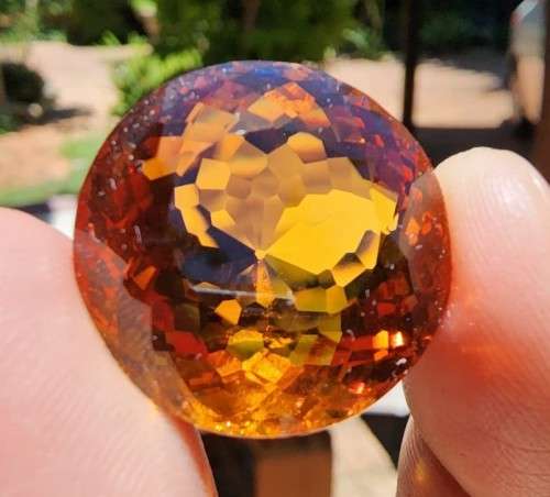 AWESOME LARGE 36,2CT ORANGE CITRINE GEMSTONE WITH BEAUTIFUL OVAL CUT - NATURAL