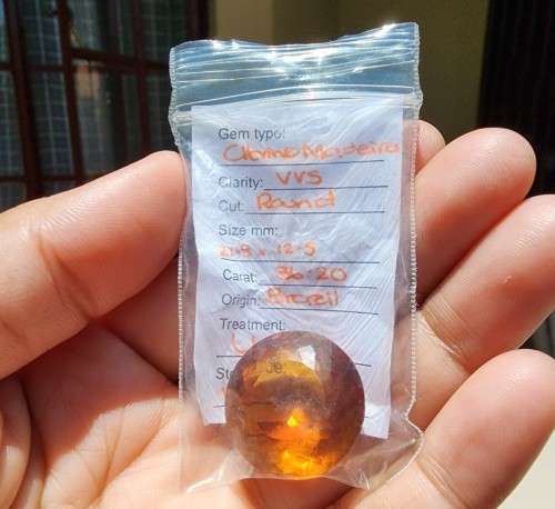 AWESOME LARGE 36,2CT ORANGE CITRINE GEMSTONE WITH BEAUTIFUL OVAL CUT - NATURAL