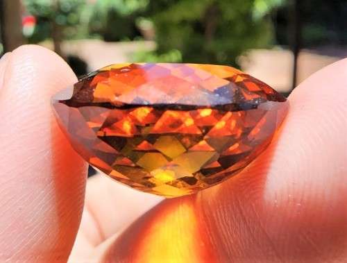 AWESOME LARGE 36,2CT ORANGE CITRINE GEMSTONE WITH BEAUTIFUL OVAL CUT - NATURAL