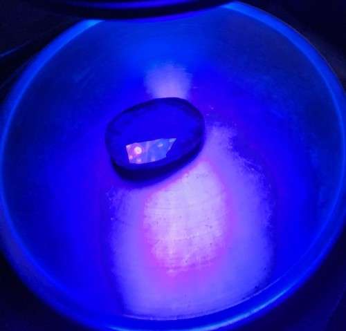 HUGE 85.42CT INDIAN BLACK TO ROYAL BLUE SAPPHIRE GEMSTONE  NATURAL GEMSTONE HEAT TREATED