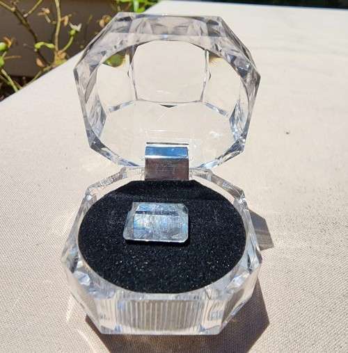 UNIQUE ONE OF A KIND NATURAL 6.8CT RUTILE QUARTZ BLACK NEEDLES GEMSTONE WITH BEAUTIFUL OCTAGON CUT