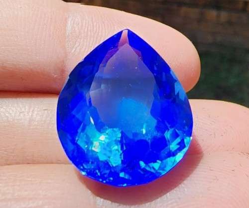 LARGE 23.19CT SWISS BLUE TOPAZ GEMSTONE WITH BEAUTIFUL PEAR CUT - IRRADIATED FOR 2 YEARS!