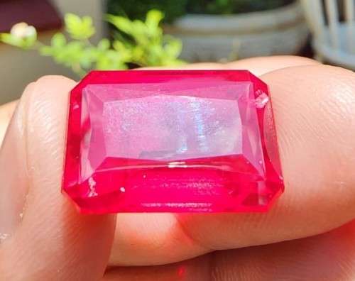 AWESOME LARGE 26.90CT REAL! RED RUBY GEMSTONE - SCRATCH GLASS EASY!  - UV LIGHT FLUORESCES RED!