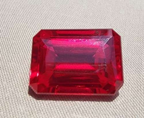 AWESOME LARGE 26.90CT REAL! RED RUBY GEMSTONE - SCRATCH GLASS EASY!  - UV LIGHT FLUORESCES RED!