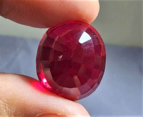 AWESOME LARGE 36,10CT REAL RED RUBY GEMSTONE - PASSED ALL TESTS! - SCRATCH GLASS - UV RED! - THERMAL