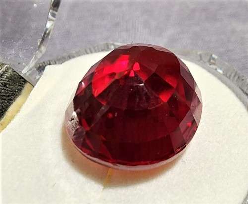 AWESOME LARGE 36,10CT REAL RED RUBY GEMSTONE - PASSED ALL TESTS! - SCRATCH GLASS - UV RED! - THERMAL