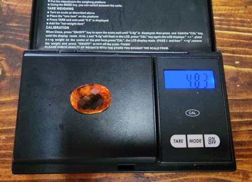 LARGE 24,15CT ORANGE GOLD NATURAL CITRINE GEMSTONE WITH AWESOME OVAL CHECKERBOARD CUT