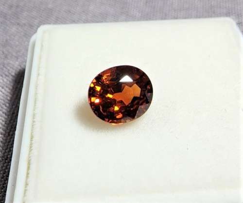 GENUINE TESTED 1,38CT ORANGE SPESSARTINE AFRICAN GARNET GEMSTONE  PASSED MAGNETIC TEST FOR GARNET!
