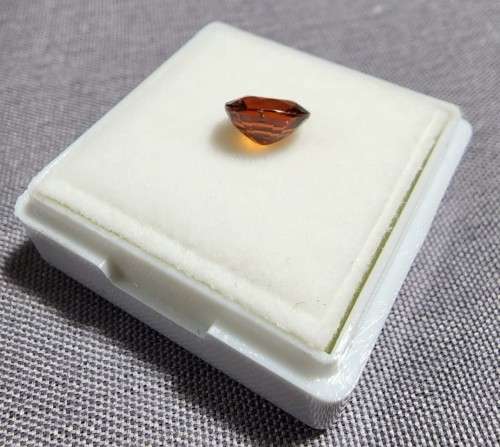GENUINE TESTED 1,38CT ORANGE SPESSARTINE AFRICAN GARNET GEMSTONE  PASSED MAGNETIC TEST FOR GARNET!