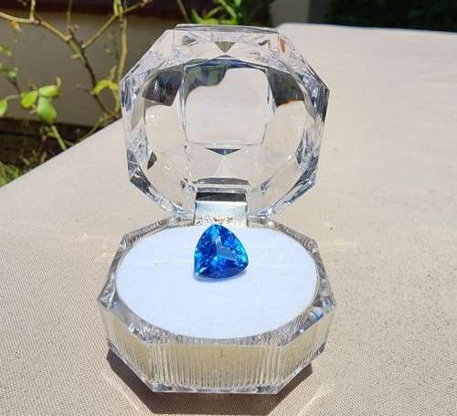 EXTRAORDINARY 3,40CT BLUE TANZANITE GEMSTONE FROM THE FOOTHILLS OF KILIMANJARO