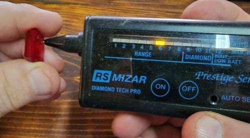 AMAZING LARGE 34,40CT REAL RED RUBY GEMSTONE  SCRATCH GLASS!  UV RED!  HIGH THERMAL CONDUCTIVITY!