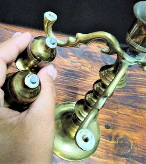SMALL 5-ARM BRASS CANDELABRUM  A MUST HAVE IN SOUTH AFRICA!  2ND OF 2 ON AUCTION