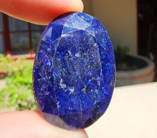 HUGE 86,20CT INDIAN DARK BLUE SAPPHIRE GEMSTONE  COLOR ENHANCED
