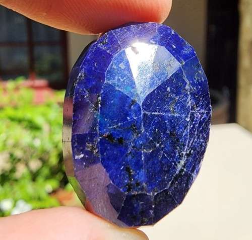 HUGE 86,20CT INDIAN DARK BLUE SAPPHIRE GEMSTONE  COLOR ENHANCED
