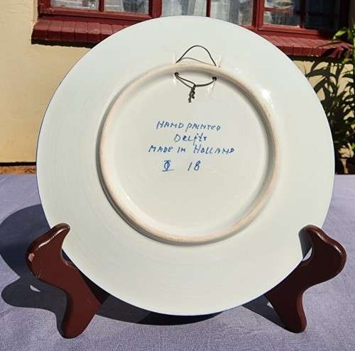 DELFT WINDMILL PLATE HANDMADE IN HOLLAND WITH ARTIST SIGNATURE