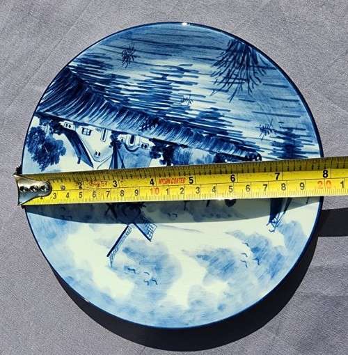 DELFT WINDMILL PLATE HANDMADE IN HOLLAND WITH ARTIST SIGNATURE