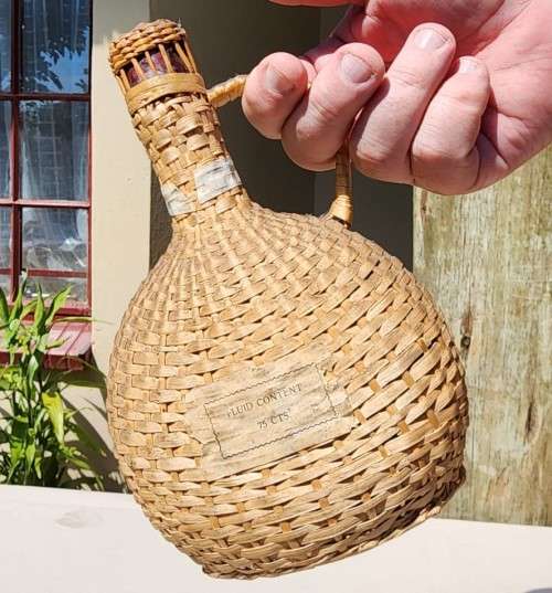 YOU CAN DRINK SOME 100 YEAR OLD WINE! FULL UNOPENED MADEIRA DIMIJOHN WICKER BOTTLE CIRCA 1940-1960