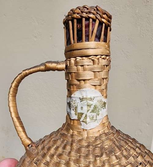 YOU CAN DRINK SOME 100 YEAR OLD WINE! FULL UNOPENED MADEIRA DIMIJOHN WICKER BOTTLE CIRCA 1940-1960