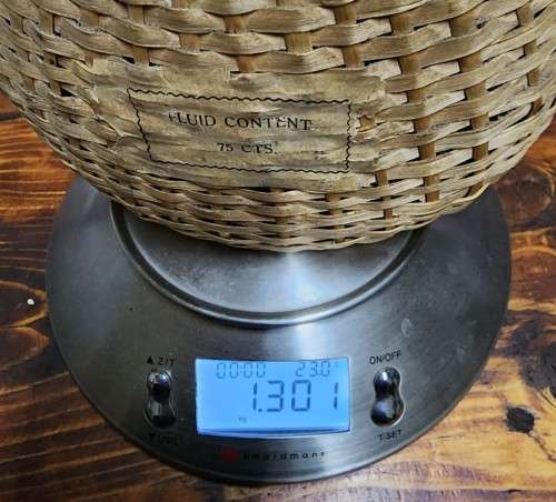 YOU CAN DRINK SOME 100 YEAR OLD WINE! FULL UNOPENED MADEIRA DIMIJOHN WICKER BOTTLE CIRCA 1940-1960