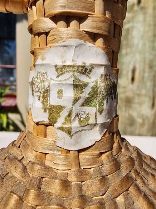 YOU CAN DRINK SOME 100 YEAR OLD WINE! FULL UNOPENED MADEIRA DIMIJOHN WICKER BOTTLE CIRCA 1940-1960