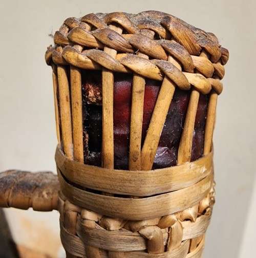 YOU CAN DRINK SOME 100 YEAR OLD WINE! FULL UNOPENED MADEIRA DIMIJOHN WICKER BOTTLE CIRCA 1940-1960