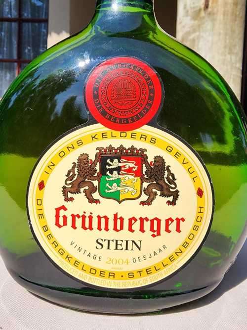 A DISCONTINUED BLEND! - A 2004 GRUNBERGER STEIN BOCKSBEUTEL - FULL AND IN PRISTINE CONDITION