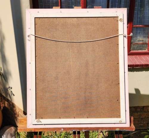 GIRL IN FLOWER FIELD ORIGINAL OIL PAINTING SIGNED BY ARTIST KENIA OR KANIA