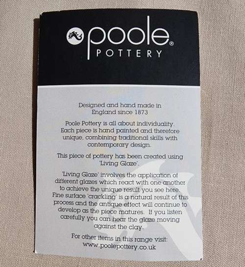 POOLE POTTERY ENGLAND LIVING GLAZE HAND PAINTED GINGER JAR SIGNED AX AND MS