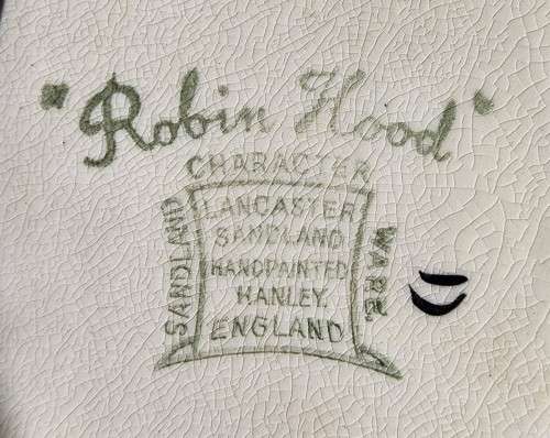 VINTAGE 1950S LANCASTER AND SANDLAND ROBIN HOOD CHARACTER JUG WITH YEOMAN EPNS RIM