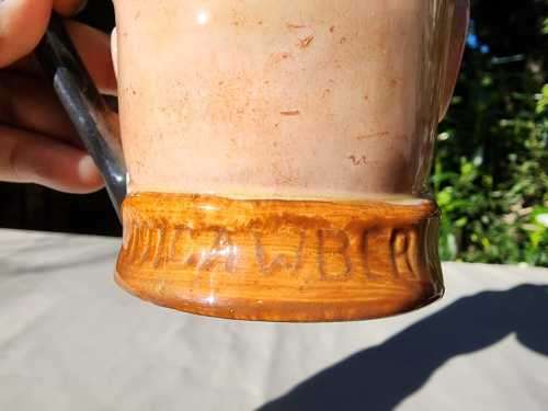 VINTAGE 1960S LANCASTER AND SANDLAND MR MICAWBER DICKENS CHARACTER JUG WITH YEOMAN EPNS LID