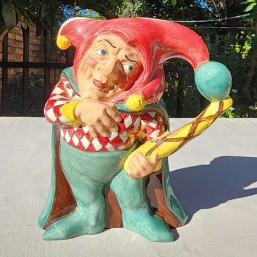 EXTREMELY RARE KELSBORO JESTER (TOUCHSTONE) TOBY JUG 17CM HIGH CIRCA 1930-1950
