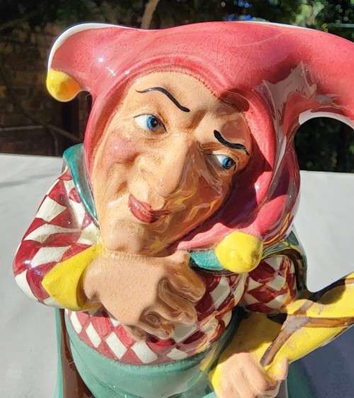 EXTREMELY RARE KELSBORO JESTER (TOUCHSTONE) TOBY JUG 17CM HIGH CIRCA 1930-1950