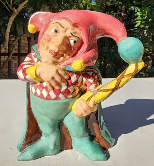EXTREMELY RARE KELSBORO JESTER (TOUCHSTONE) TOBY JUG 17CM HIGH CIRCA 1930-1950