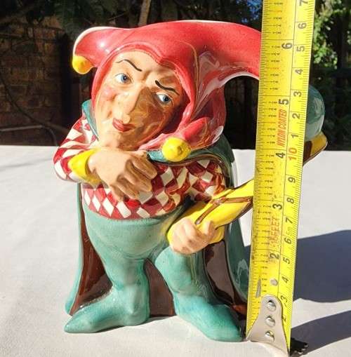EXTREMELY RARE KELSBORO JESTER (TOUCHSTONE) TOBY JUG 17CM HIGH CIRCA 1930-1950