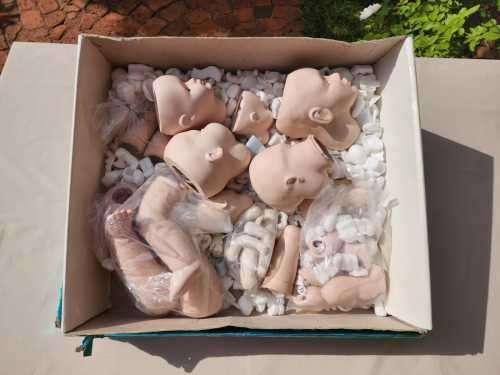 JDK KESTNER BISQUE DOLL REPRODUCTION MOULDS FROM THE 1990S SIGNED INCLUDING A HILDA REPLICA HEAD
