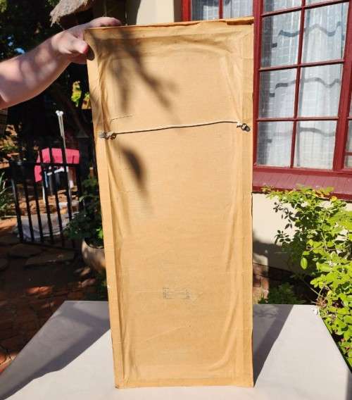 PALM TREE AFRICAN SUNSET RIVER SCENE PAINTING SIGNED MUANYA