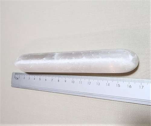 MAGICAL LARGE SELENITE (STONE OF THE MOON) PEN STICK WAND