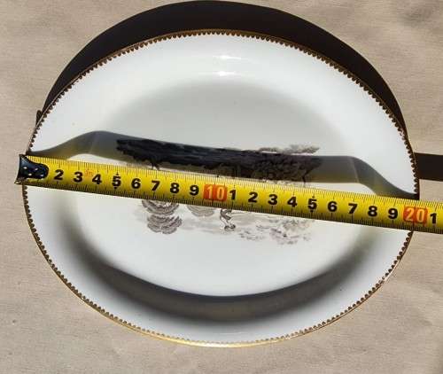 ANTIQUE (1800-1820) EARLY SPODE CHARCOAL BLACK BAT PRINTED PATTERN TRAY