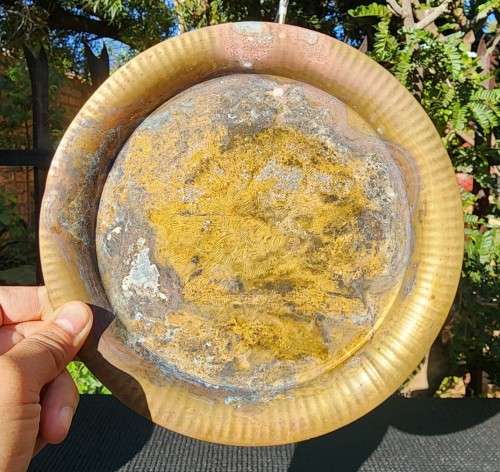 BRASS ROPE KNOT TOSSLE PLANTER WITH TRAY