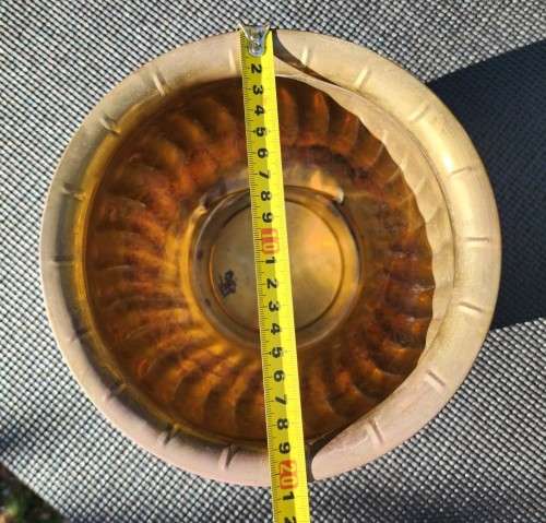 BRASS ROPE KNOT TOSSLE PLANTER WITH TRAY