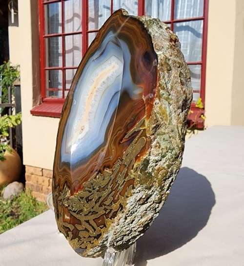 BEAUTIFUL LARGE BANDED AGATE TRAY - RELISTED DUE TO NON PAYMENT