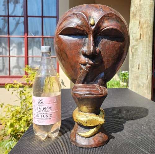 BALINESE FEMALE SHUSH WOODEN MASK FOR A WELCOME DAY OF SILENCE LARGE 40CM HIGH