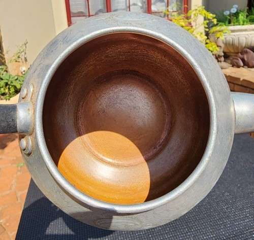 VINTAGE 1950S SWAN BRAND ENGLAND THE CARLTON (CHROME PLATED ALUMINIUM) 6 CUPS TEAPOT