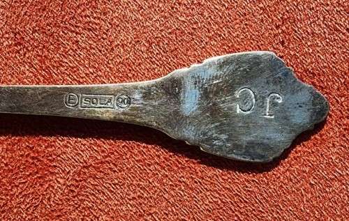 AN 1952 JAN VAN RIEBEECK 300 YEAR ANNIVERSARY SOLA 90 DUTCH SILVERPLATED SPOON